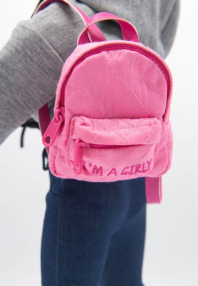 bright pink backpack