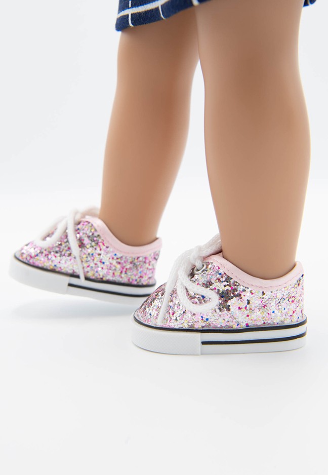 rose gold sequin sneakers